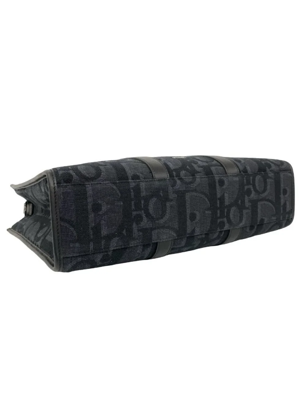 Dior East West Oblique Leather Tote Black